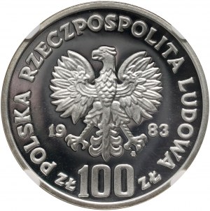 République populaire de Pologne, 100 zloty 1983, Protection de l'environnement - Ours