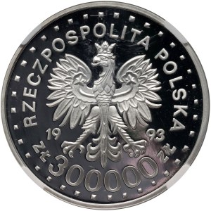 Third Polish Republic, PLN 300,000 1993, 50th anniversary of the Warsaw Ghetto Uprising