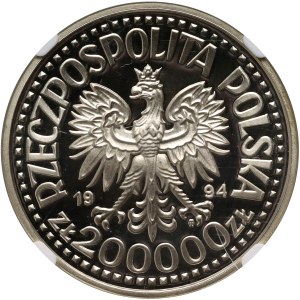 III RP, PLN 200.000 1994, Der polnische Soldat an den Fronten des Zweiten Weltkriegs - Monte Cassino