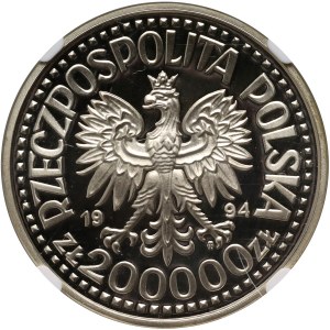 III RP, 200000 złotych 1994, Żołnierz polski na frontach II wojny światowej - Monte Cassino