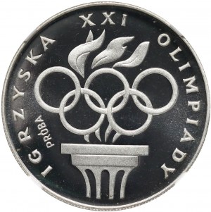 PRL, 200 zlotys 1976, Games of the 21st Olympiad, Pattern, silver