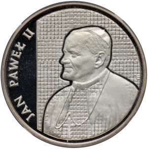 République populaire de Pologne, 10000 zloty 1989, Jean-Paul II, mosaïque
