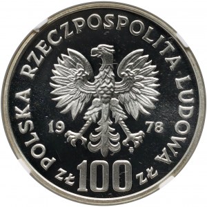 République populaire de Pologne, 100 zloty 1978, protection de l'environnement - élan
