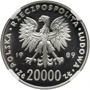 Poľská ľudová republika, 20000 zlotých 1989, XIV. majstrovstvá sveta vo futbale