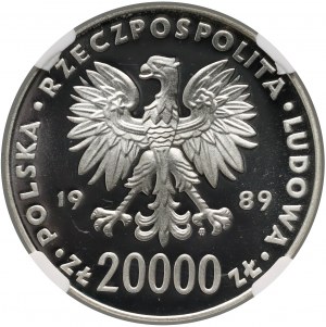 Repubblica Popolare di Polonia, 20000 zloty 1989, XIV Coppa del Mondo di Calcio