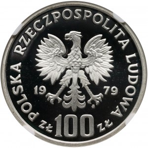 Volksrepublik Polen, 100 Zloty 1979, Umweltschutz - Kozica