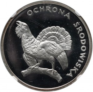 PRL, 100 złotych 1980, Ochrona środowiska - Głuszec