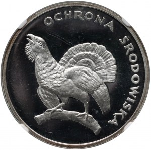 Volksrepublik Polen, 100 Zloty 1980, Umweltschutz - Raufußhühner