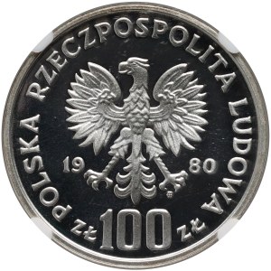 Poľská ľudová republika, 100 zlotých 1980, Ochrana životného prostredia - tetrov