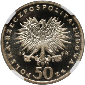 PRL, 50 Zloty 1974, Frederic Chopin - seltener Jahrgang
