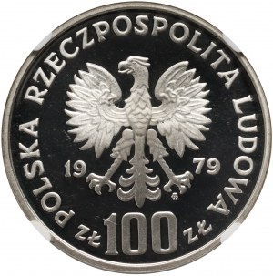 République populaire de Pologne, 100 zlotys 1979, Protection de l'environnement - Lynx
