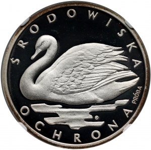PRL, 1000 zloty 1984, Protection de l'environnement - Cygne, échantillon, argent