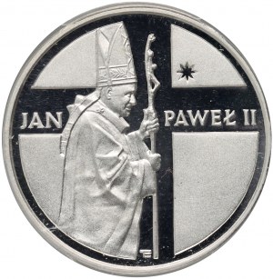 PRL, 10000 zlotys 1989, John Paul II, crosier