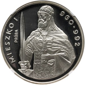 Polská lidová republika, 200 zlotých 1979, Mieszko I, půlčíslo, vzorek, stříbro