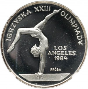 Poľská ľudová republika, 500 zlatých 1983, Olympijské hry v Los Angeles 1984, vzorka, striebro