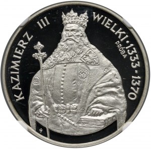 PRL, 1000 Zloty 1987, Kasimir III. der Große, Probe, Silber