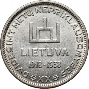 Litwa, 10 litów 1938, XX Rocznica Republiki, A. Smetona