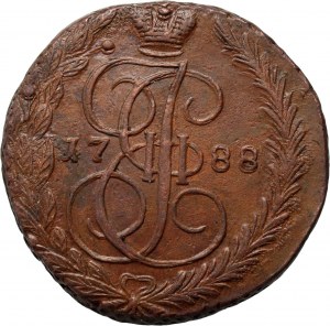 Russia, Catherine II, 5 Kopecks 1788 EM, Ekaterinburg