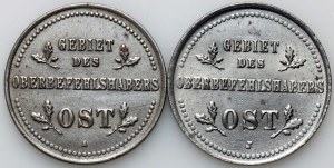 OST, 1 kopejka 1916 J, Hamburg, 1 kopejka 1916 A, Berlín