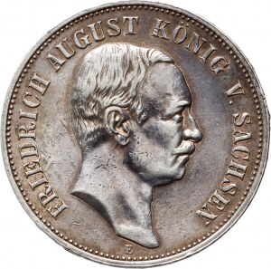 Deutschland, Sachsen, Friedrich August III, 5 Mark 1914 E, Muldenhütten