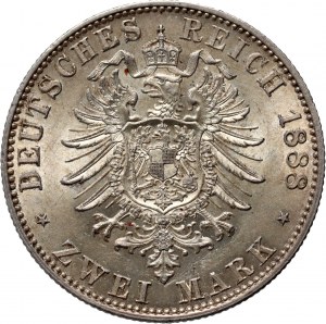 Germany, Prussia, Friedrich III, 2 Mark 1888 A, Berlin