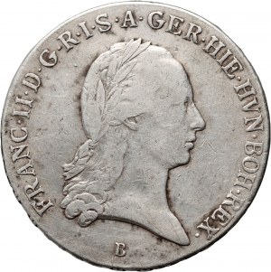 Rakúsko, Holandsko, Francis II, 1 kronenthaler 1797 B, Kremnica