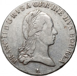 Austria, Niderlandy, Franciszek II, 1 kronenthaler 1796 A, Wiedeń