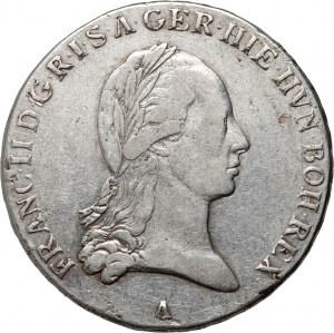 Autriche, Pays-Bas, François II, 1 kronenthaler 1796 A, Vienne