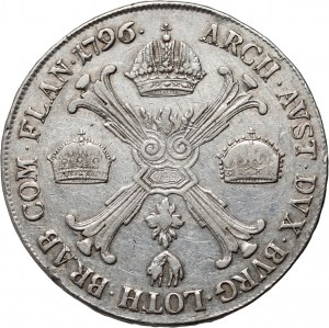 Austria, Netherlands, Franciszek II, 1 Kronenthaler 1796 A, Vienna