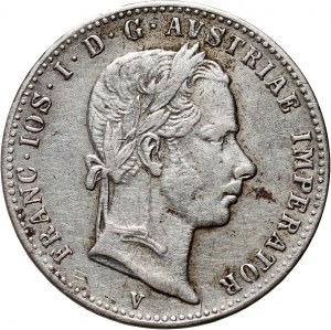 Austria, Franciszek Józef I, 1/4 florena 1861 V, Wenecja