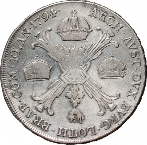 Autriche, Pays-Bas, François II, 1 kronenthaler 1794 H, Günzburg