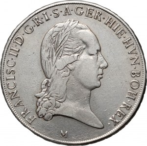 Rakousko, František II., tolar 1793 M, Milán