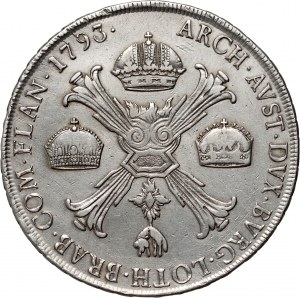 Rakousko, František II., tolar 1793 M, Milán