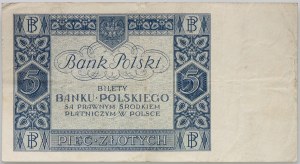 II RP, 5 zloty 02.01.1930, rare lettre unique de la série Z.