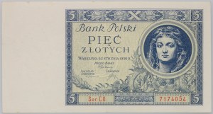 II RP, 5 zloty 02.01.1930, série CD.