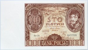 II RP, 100 zloty 9.11.1934, serie C.K.