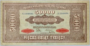 II RP, 50000 marchi polacchi 10.10.1922, serie X
