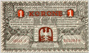 Krakow, 1 crown 1919, series A