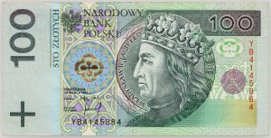 III RP, 100 złotych 25.3.1994, seria zastępcza YB