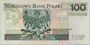 III RP, 100 zloty 25.3.1994, remplacement série YB