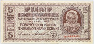 Ukrajina, 5 karbovek 10.03.1942