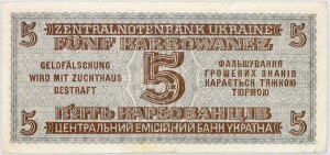 Ukraine, 5 Karbovets 10.03.1942