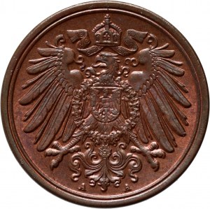 Německo, Wilhelm II, fenig 1906 A, Berlin