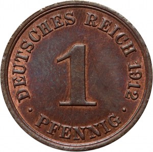 Germany, Wilhelm II, Pfennig 1912 A, Berlin