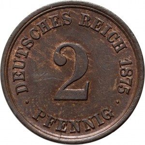 Germany, Wilhelm II, 2 Pfennig 1875 A, Berlin