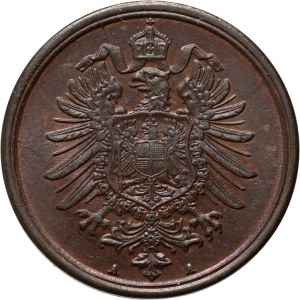 Niemcy, Wilhelm II, 2 fenigi 1875 A, Berlin