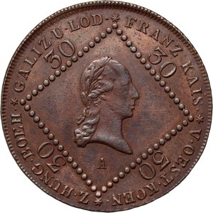 Autriche, François Ier, 30 krajcars 1807 A, Vienne