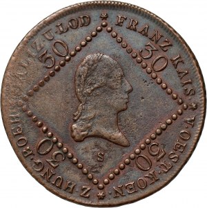 Rakúsko, František I, 30 krajcars 1807 S, Smolník