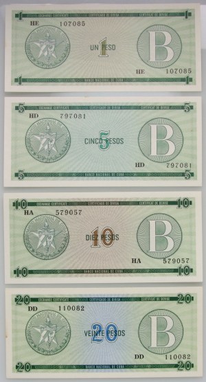 Cuba, 1-20 pesos ND (1985), B series