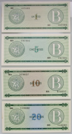 Kuba, 1-20 pesos bez dátumu (1985) séria B